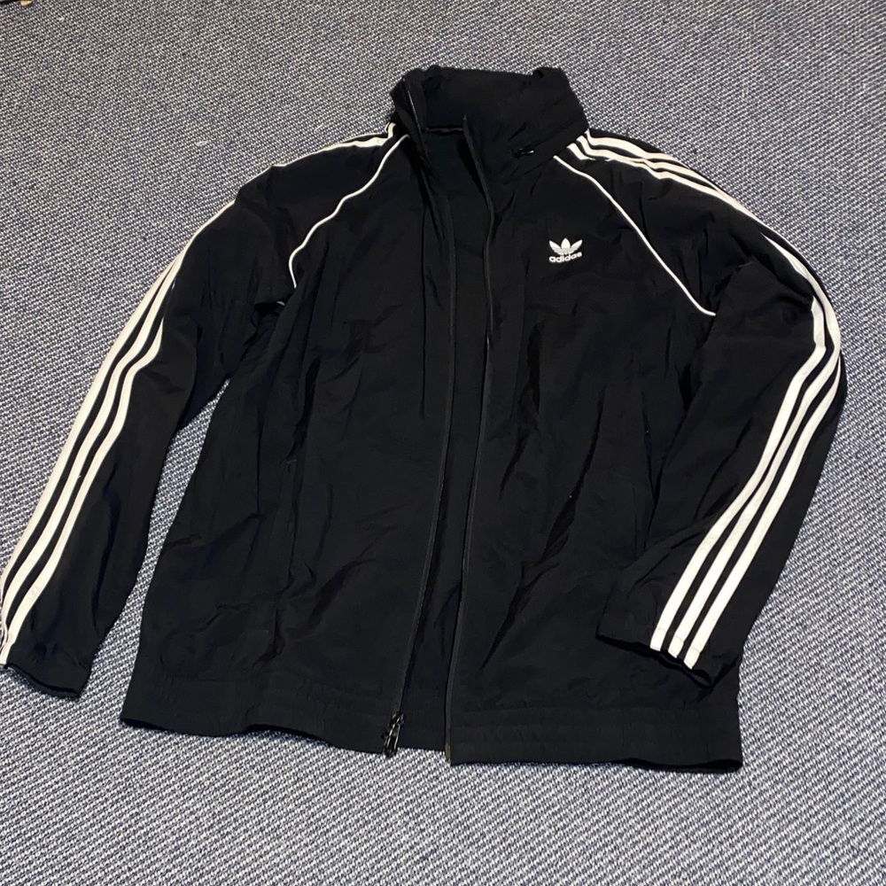 Adidas Men's Windbreaker with Hidden Hood Size Medium